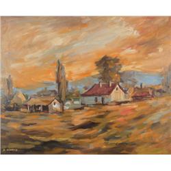 D. Roberts, Oil on Board