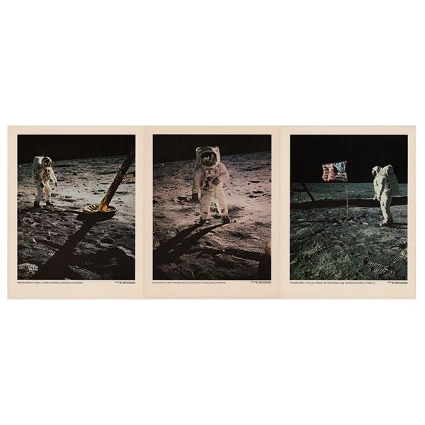 Apollo 11 Oversized Lithographs (3) - From the Collection of Dr. Otto Berg