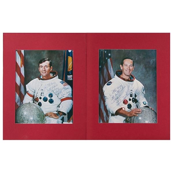 John Young and Charlie Duke (2) Signed Photographs - From the Collection of Dr. Otto Berg