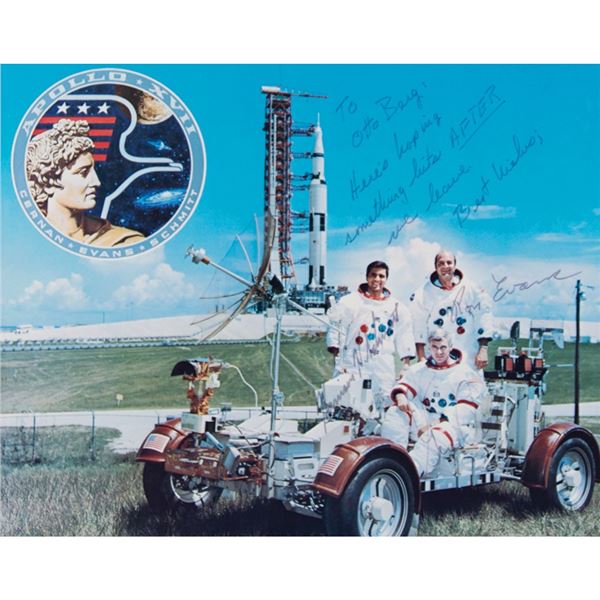 Apollo 17 Signed Photograph - From the Collection of Dr. Otto Berg