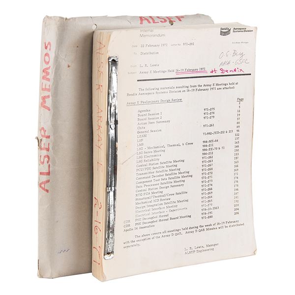 Otto Berg's Apollo Project Correspondence