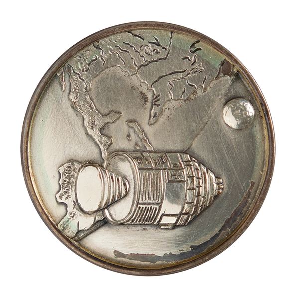 Wally Schirra's Apollo 1 Silver Fliteline Medallion