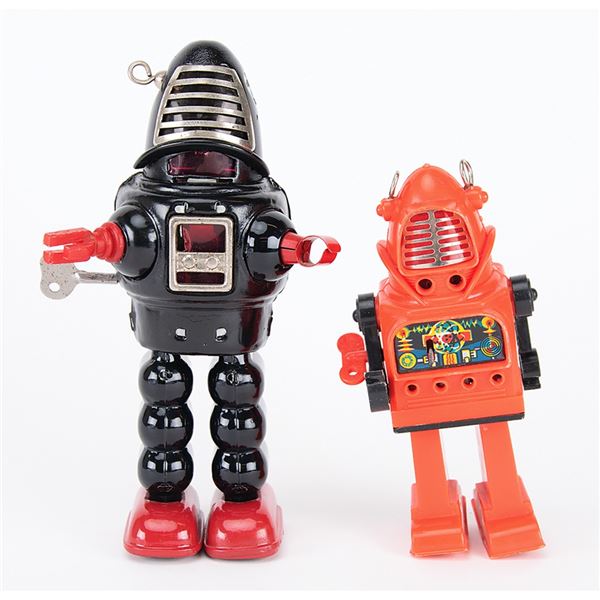 Vintage Lot of (2) Wind-up Robby the Robot-Inspired Toys from the collection of Andres Serrano