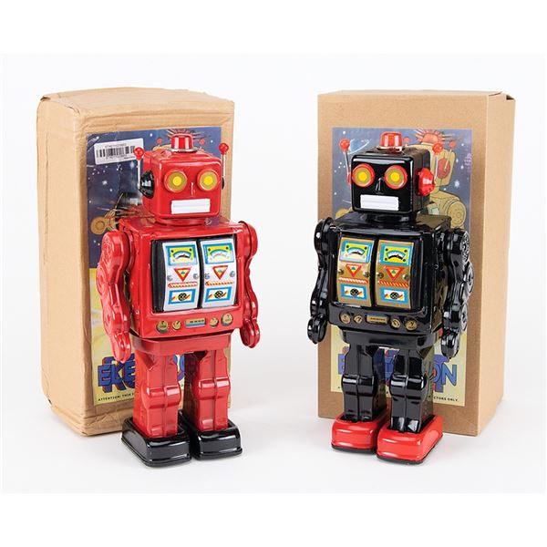 Lot of (2) Electron Tin Robots (Chinese Clone of Star Strider by Horikawa) from the collection of An