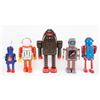 Image 2 : Lot of (5) Retro Toy Robots from the collection of Andres Serrano