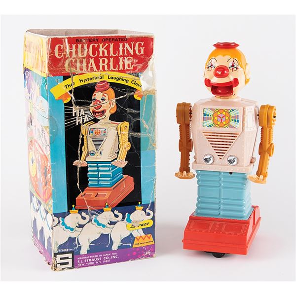 Vintage Chuckling Charlie Clown Robot by Straco from the collection of Andres Serrano
