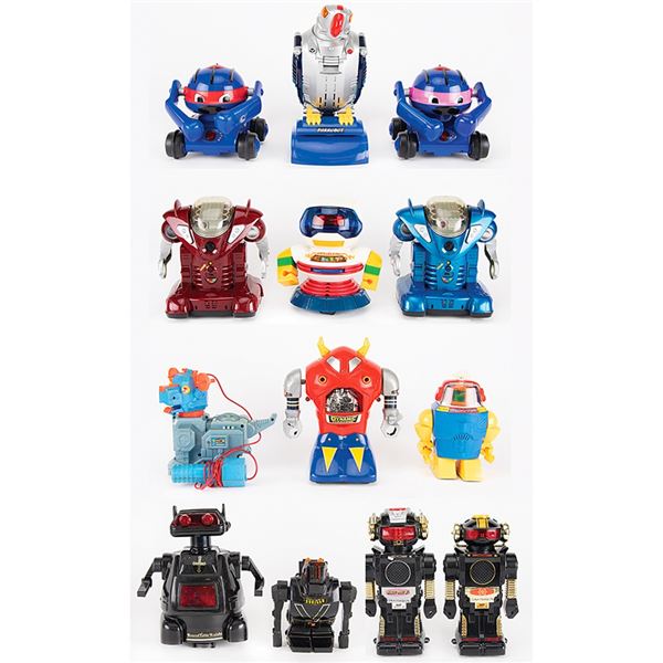 Vintage Lot of (13) Toy Robots from the collection of Andres Serrano