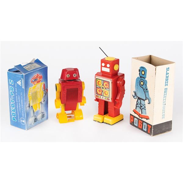 Vintage Lot of (2) Eastern Bloc Robots from the collection of Andres Serrano
