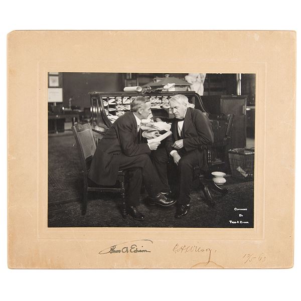 Thomas Edison and Carl H. Wilson Signed Photograph