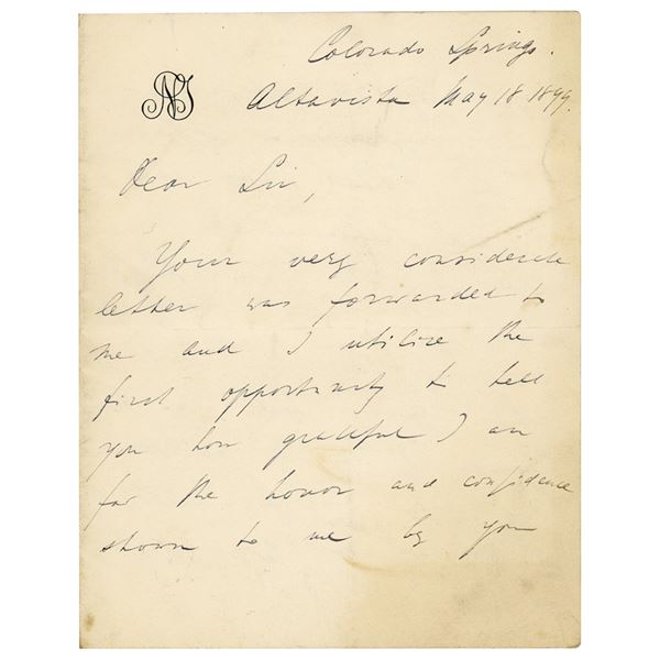 Nikola Tesla Autograph Letter Signed