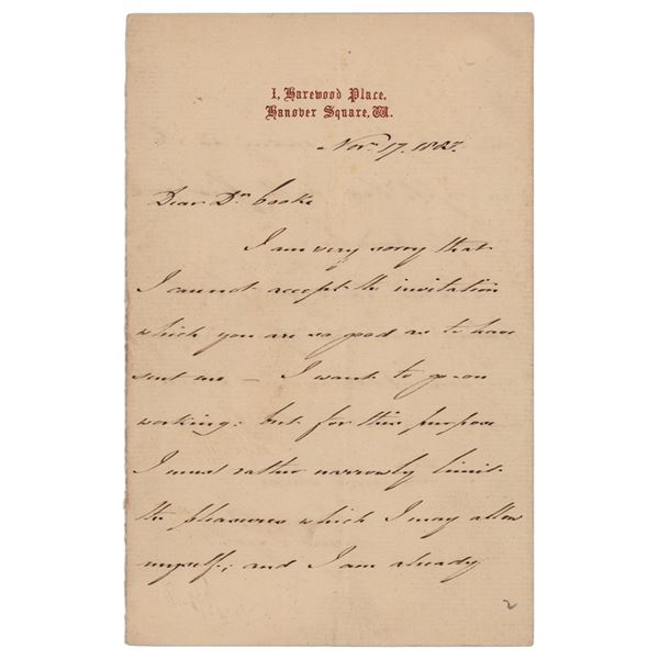James Paget Autograph Letter Signed