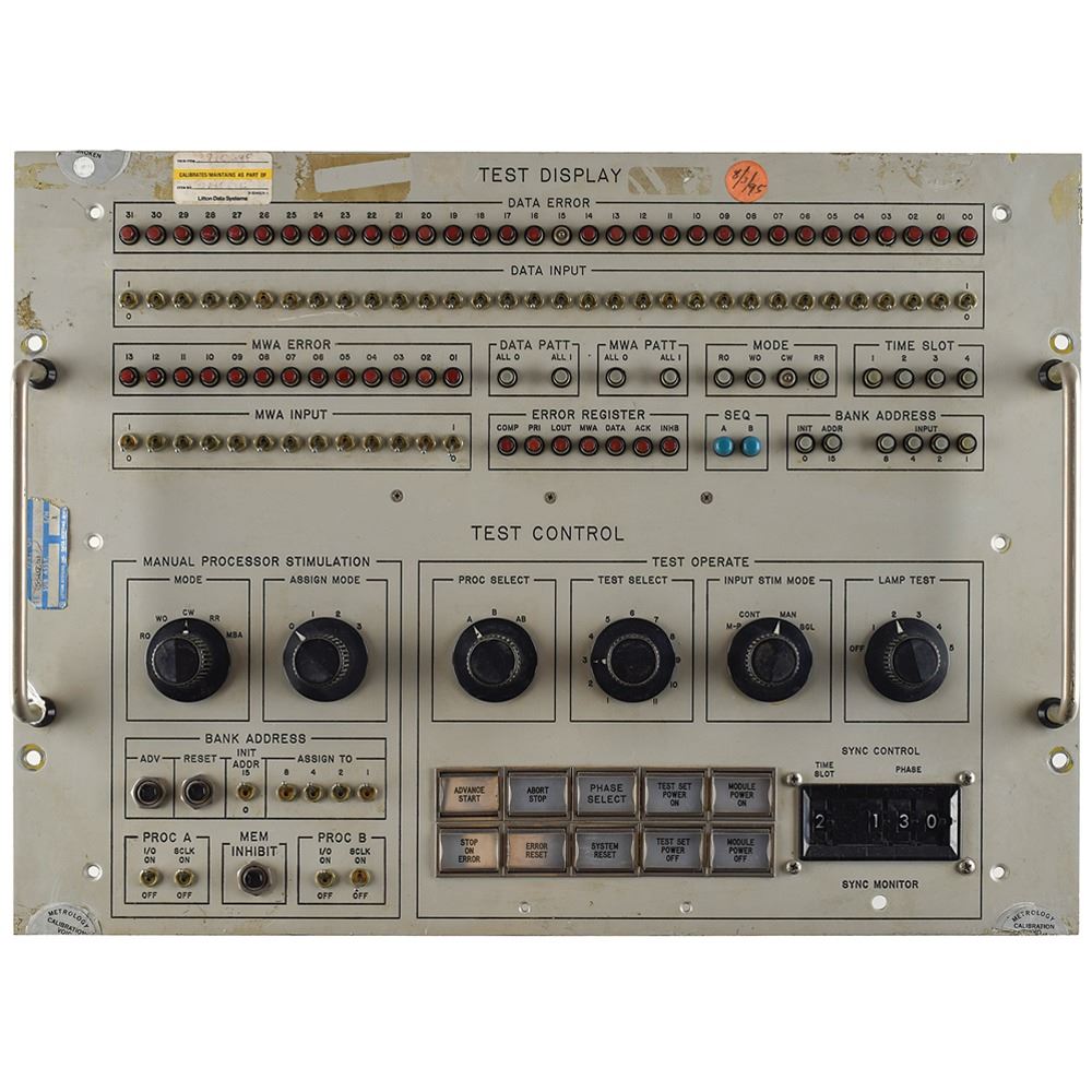 Computer Test Display Control Panel
