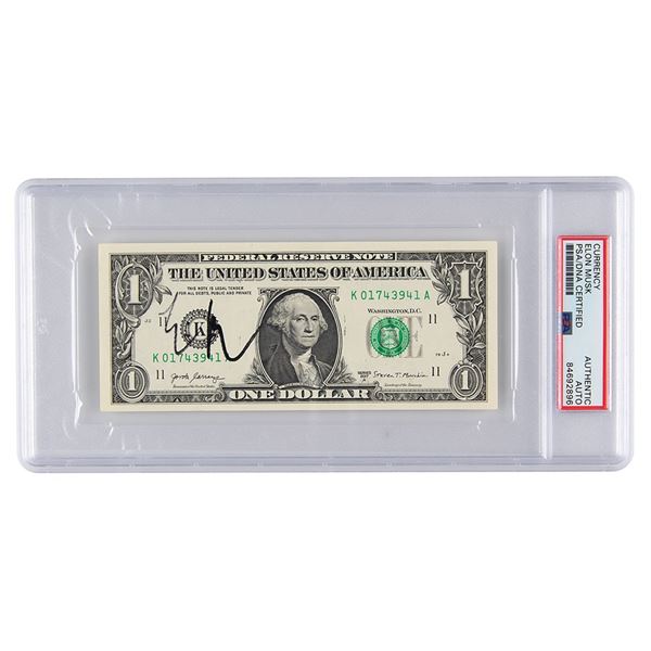 Elon Musk Signed One Dollar Bill