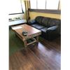 Image 2 : Large lot of misc. furniture - includes 2 leather couches: 1 leather and 1 bonded leather ; 1 5 shel