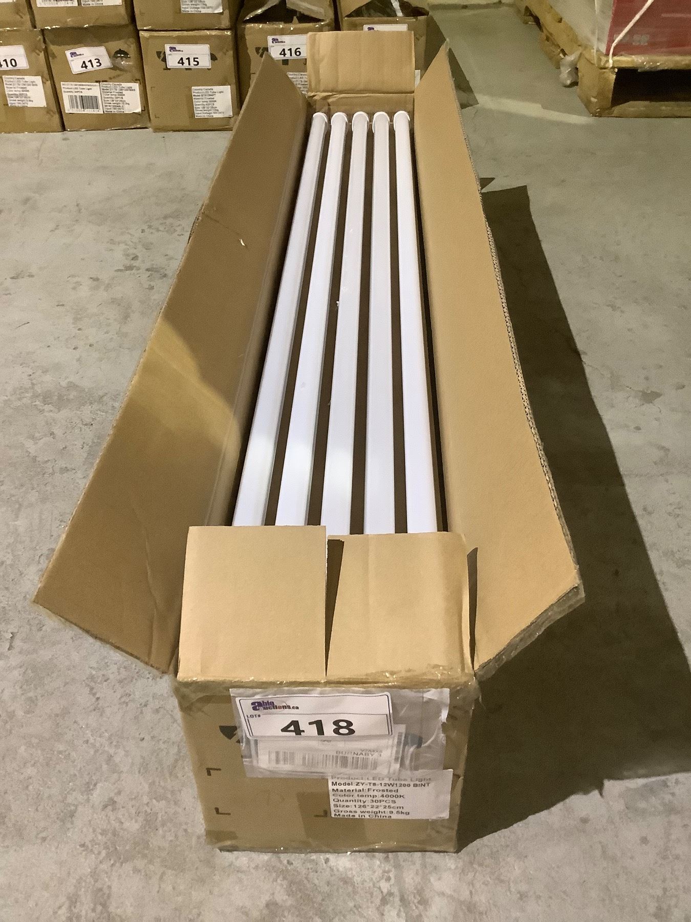 30PCS OF LED TUBE LIGHTS 4000K MODEL ZY-T8-12W1200 BINT