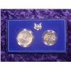 Image 2 : 13. 1986 Statue of Liberty BU Two-Piece Set. Silver.