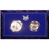 Image 1 : 16. 1986 Statue of Liberty BU Two-Piece Set. Silver.