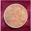 Image 1 : 39. 1857 Flying Eagle U.S. One Cent. VG