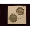 Image 2 : 72. 1913 Type 1 And 2 Buffalo Nickels In 2x2. VG