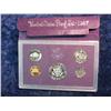 Image 2 : 179. 1987 US Mint Proof Set, 5 Coin Set, In Box. GEM PR.