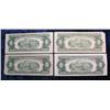 Image 2 : 247. 1953 Series Set of 4 Red Seal $2 U.S. Notes. VG-F