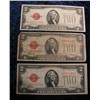 Image 1 : 249.  1928 Series Set of 4 Red Seal $2 U.S. Notes. G-VG