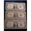 Image 1 : 254. Set of 3 Series 1957 $1 Silver Certificates. Circ.