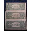 Image 2 : 255. Set of 3 Series 1957 $1 Silver Certificates. Circ.