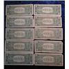 Image 2 : 258.  (10) Series 1957 B $1 Silver Certificates. VG-VF