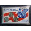 Image 1 : 262. 1979,80,81 S  S.B.A Dollar Collection In Display Case.