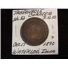 Image 1 : 550. 1870 Waterloo,Iowa Chapter No. 52 R.A.M. One Penny.