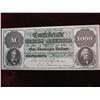 Image 1 : 565. $1000 Confederates States Of America Uniface Note. UNC