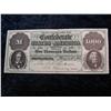 Image 1 : 566. $1000 Confederates States Of America Uniface Note. UNC