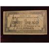 Image 2 : 572. 1943 Commonwealth Of The Philippines One Peso Emergency Currency Note.
