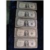 Image 1 : 681. Set of Series 1935C, D, E, F, & G $1 U.S. Silver Certificates. Circ.