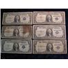 Image 1 : 683. Set of Series 1935A, C, D, E, F, & G $1 U.S. Silver Certificates. Circ.