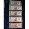 Image 1 : 685. Set of Series 1935A, D, E, F, & G $1 U.S. Silver Certificates. Circ.