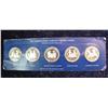 Image 1 : 959. Set of 5-Silver Proof Crowns. Over 4 Oz