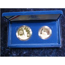 967. 1986 Statue of Liberty .50 & $1. Proof