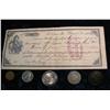 Image 1 : 1054. 1898 Promissory Note, Navy Button Ect.