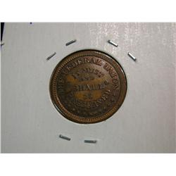 1076. Army Navy Civil War Token. AU Brown