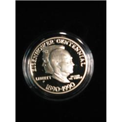 1609. 1990 Eisenhower Com. Dollar. Proof.