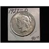 1872. 1927D Peace Dollar. EF.