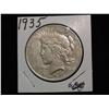 1874. 1935P Peace Dollar. VF.