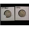 1891. 1883 & 86 Liberty Seated Dimes. AG.