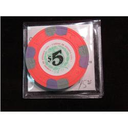 1904. $5 Casino De Isthmus City, Used in James Bond Movie.