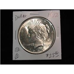 1921. 1922P Peace Dollar. BU.