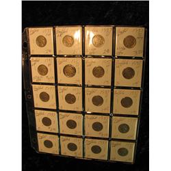 1929. (20) Buffalo Nickels. 1937P, D & S All Full Readable Dates.