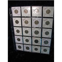 1940. (20) Buffalo Nickels. 1937P, D & S.