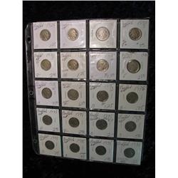 1942. (20) Buffalo Nickels. 1929-36.